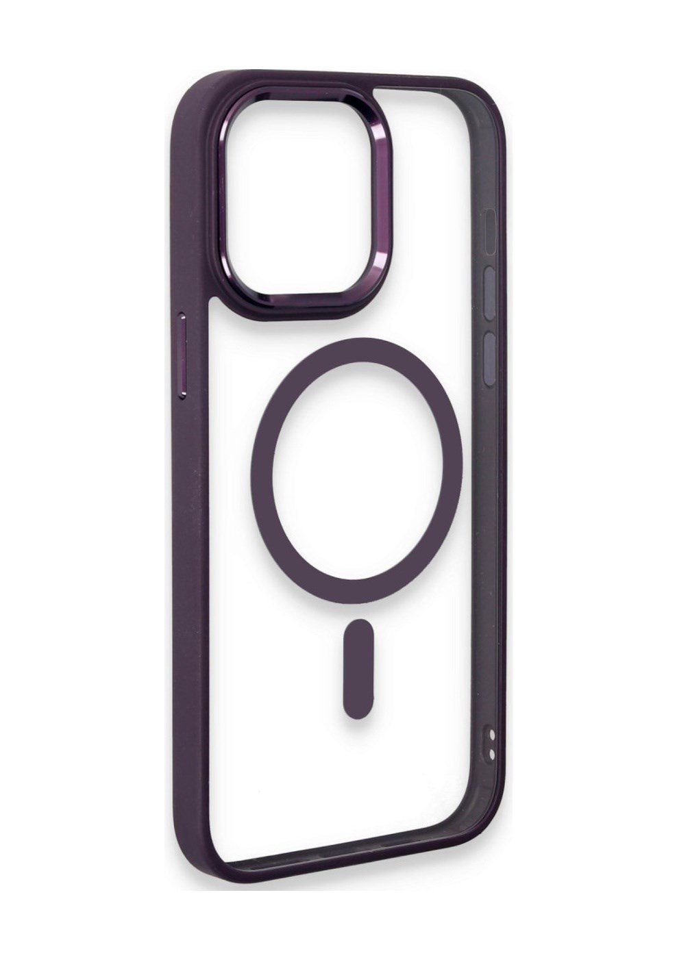 Apple Uyumlu   iPhone 15 Pro Max Kılıf Room Magneticsafe Silikon - Derin Mor Belirtilmemiş