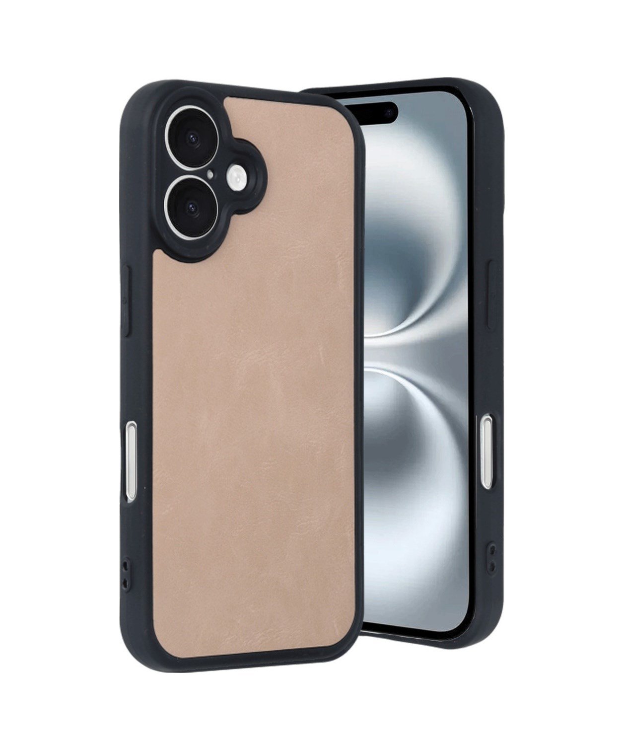 Apple   Uyumlu   iPhone 16 Kılıf Aras Deri Kapak - Pudra Belirtilmemiş