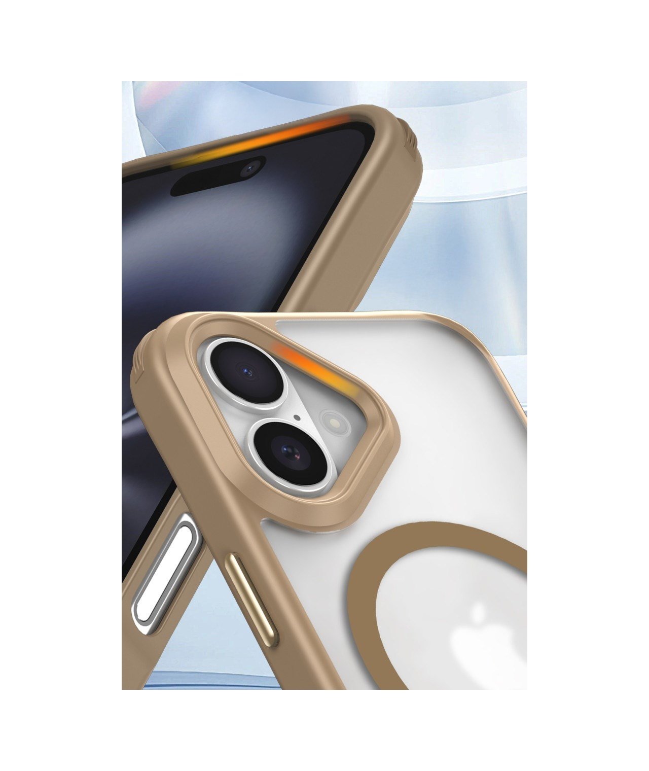 Apple   Uyumlu   iPhone 16 Kılıf Enka Magsafe Silikon Kılıf - Desert Belirtilmemiş