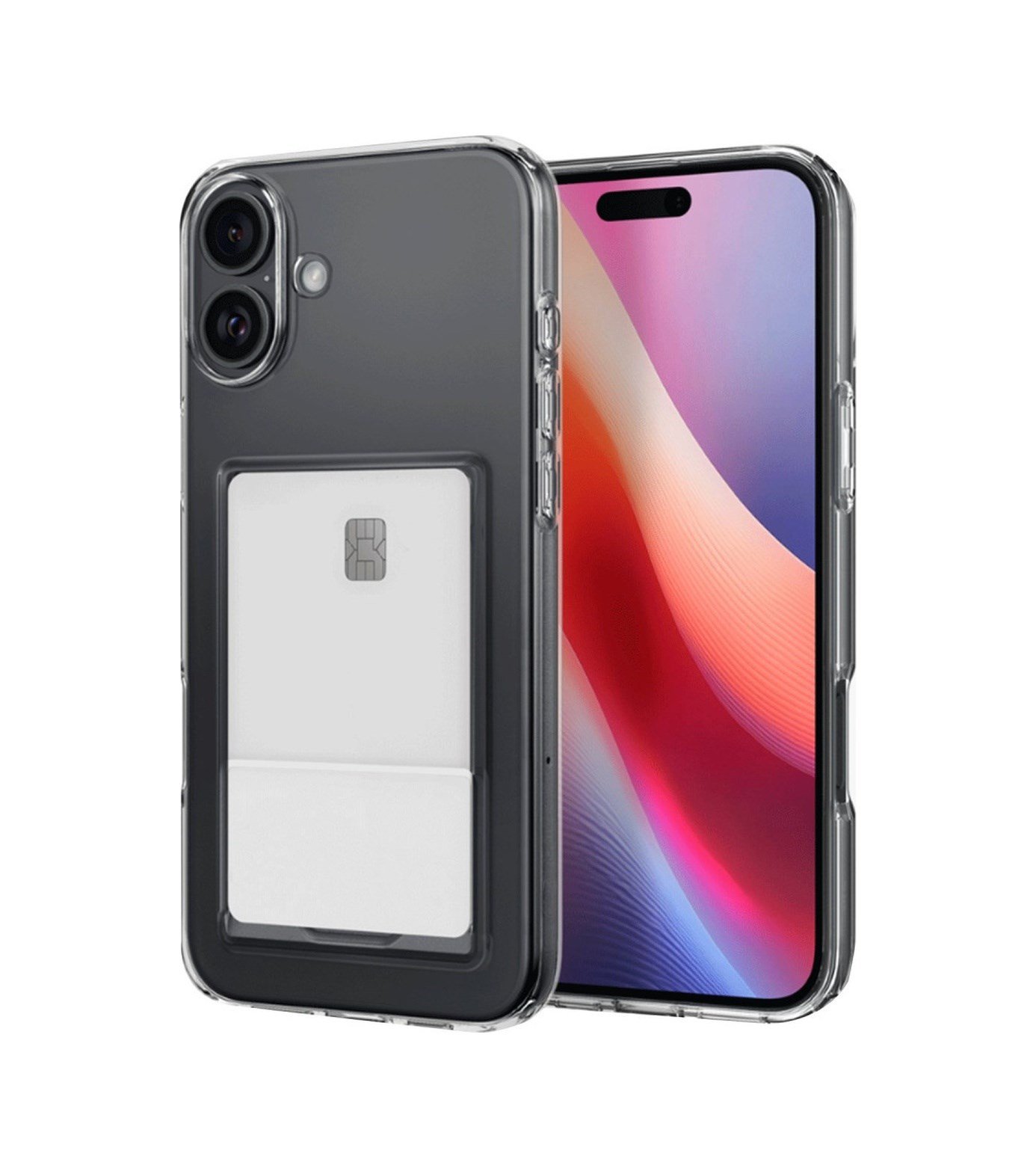 Apple Uyumlu   iPhone 16 Kılıf Kart Şeffaf Silikon - Şeffaf Belirtilmemiş