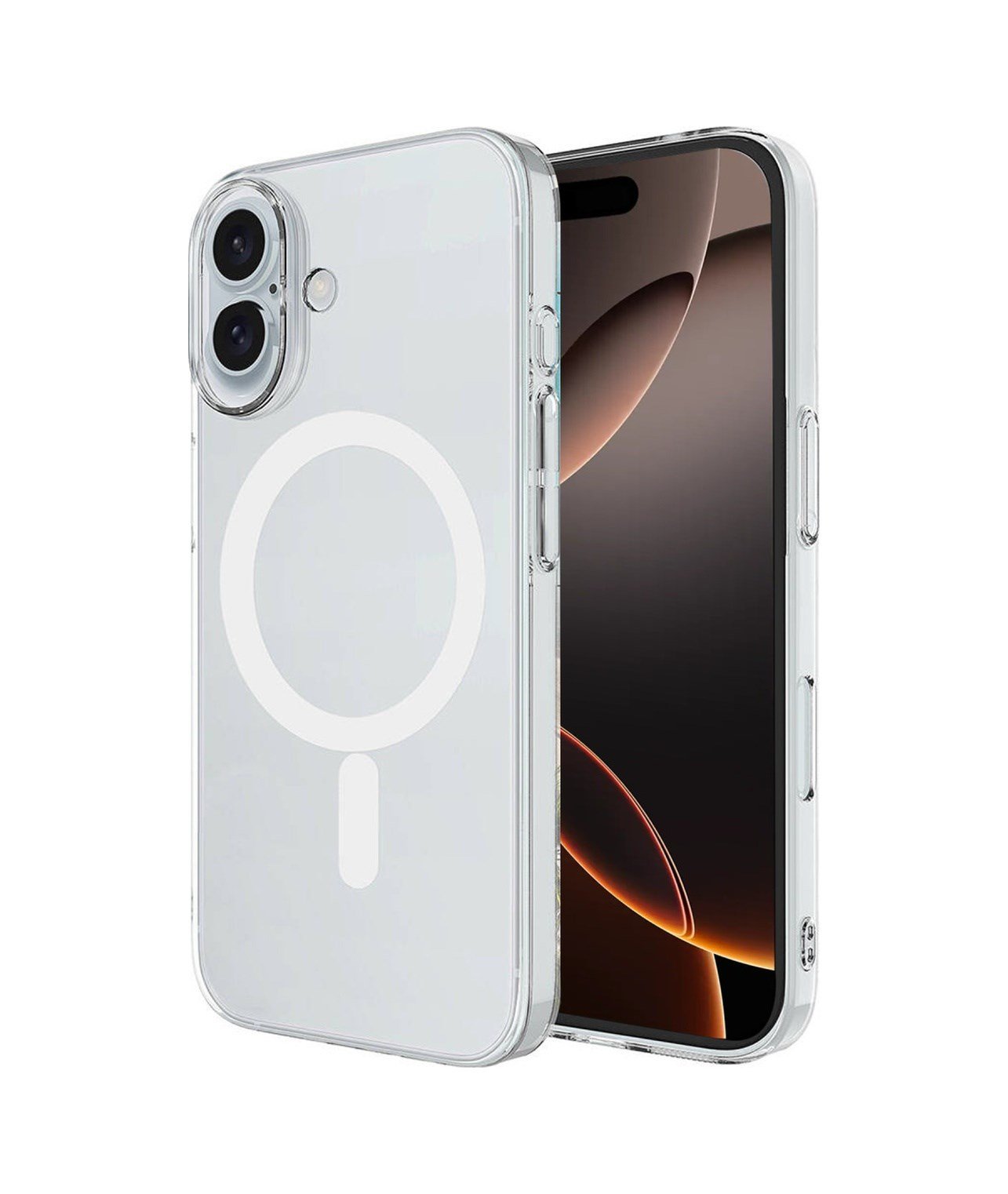 Apple Uyumlu   iPhone 16 Plus Kılıf Magneticsafe Şeffaf Silikon - Şeffaf Belirtilmemiş