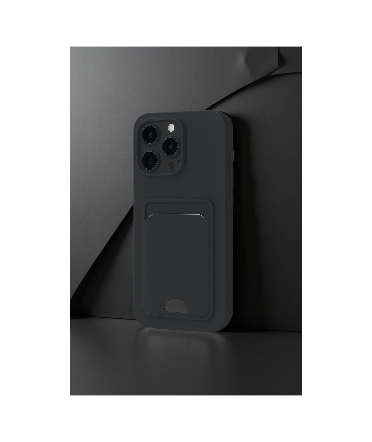 Apple Uyumlu   iPhone 16 Pro Max Kılıf Kelvin Kartvizitli Silikon - Bordo Belirtilmemiş