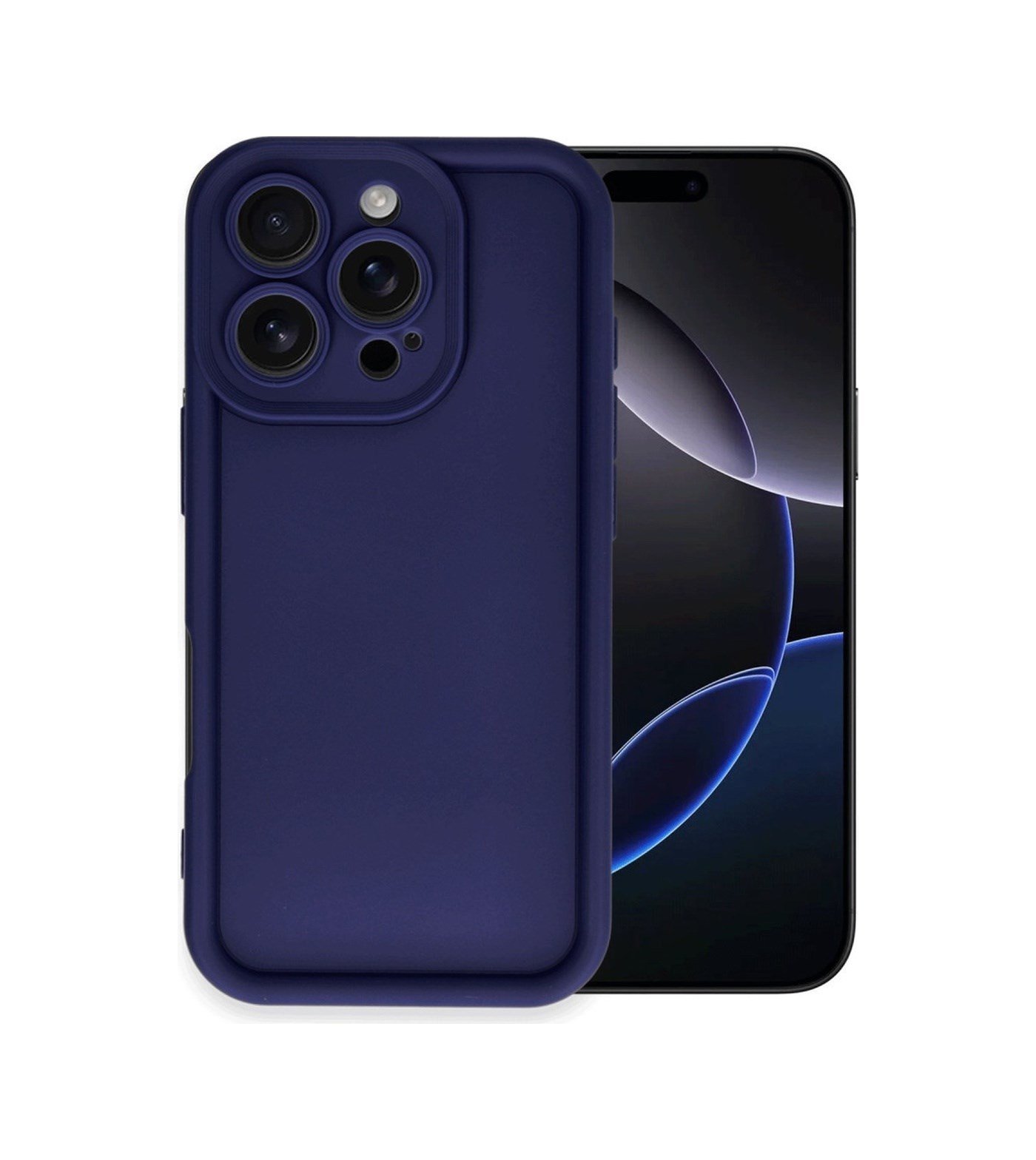 Apple Uyumlu   iPhone 16 Pro Max Kılıf Viera Silikon - Lacivert Belirtilmemiş