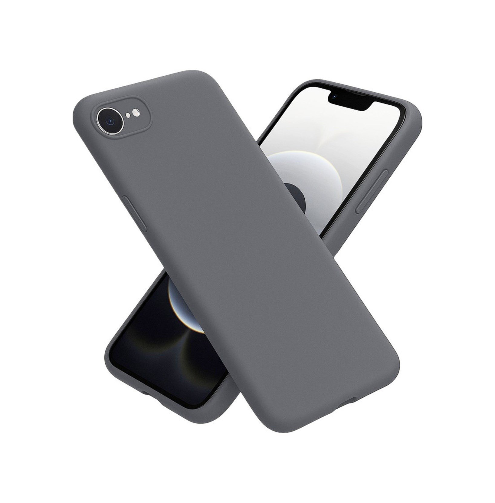 Apple Uyumlu   iPhone 16e Kılıf First Silikon - Gri Belirtilmemiş