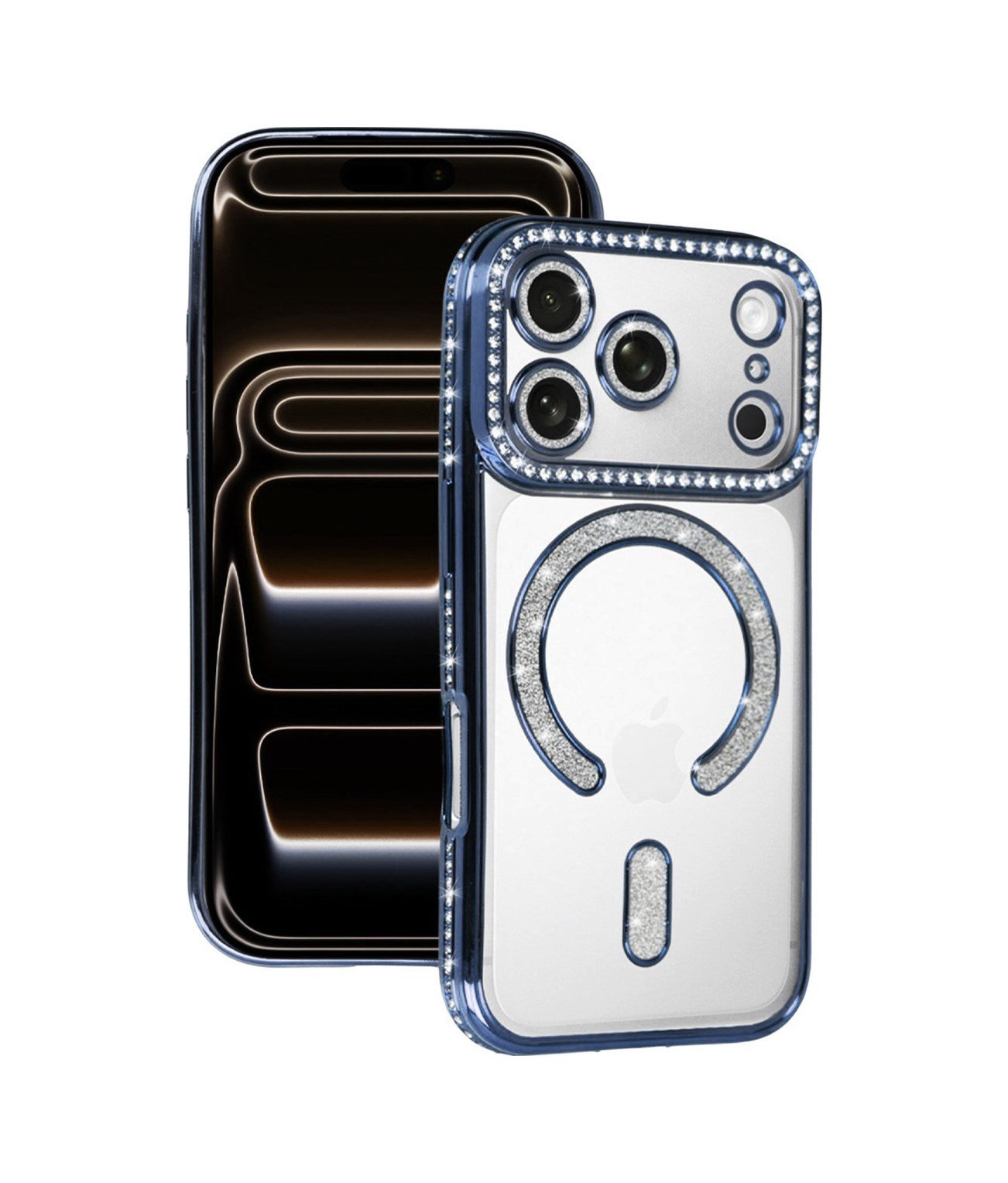 Apple Uyumlu   iPhone 17 Pro Joke Simli Magneticsafe Kılıf - Mavi Belirtilmemiş