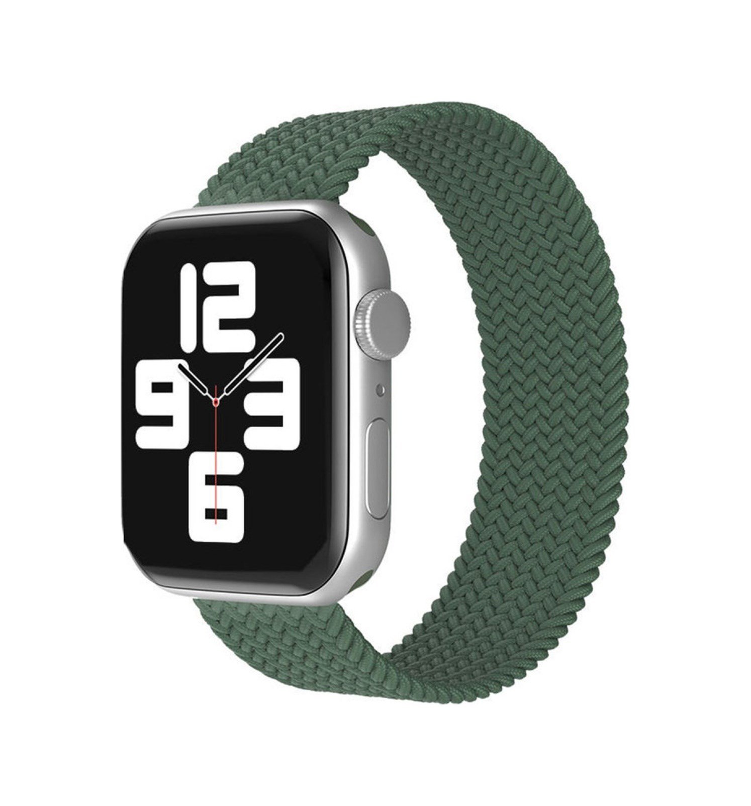 Apple Watch 38mm Uyumlu Ayarlı Solo Silikon Kordon - Haki Yeşil -