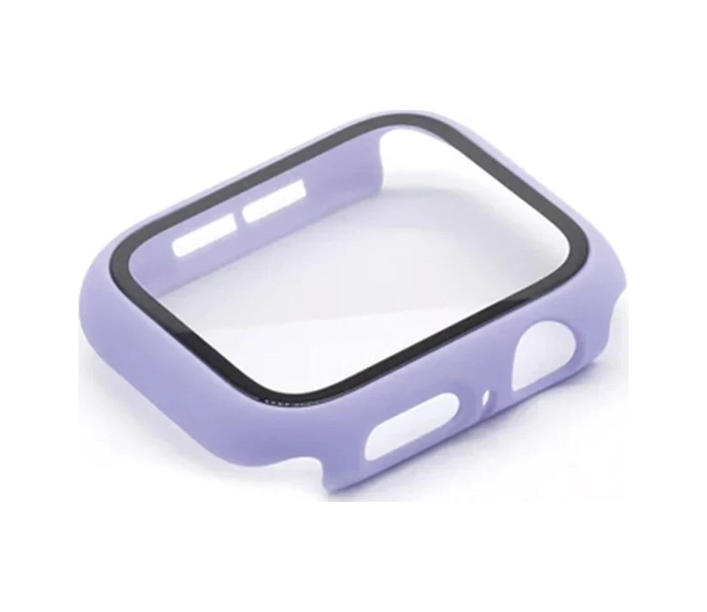 Apple Watch 38mm Uyumlu Camlı Kasa Ekran Koruyucu - Lila Diğer