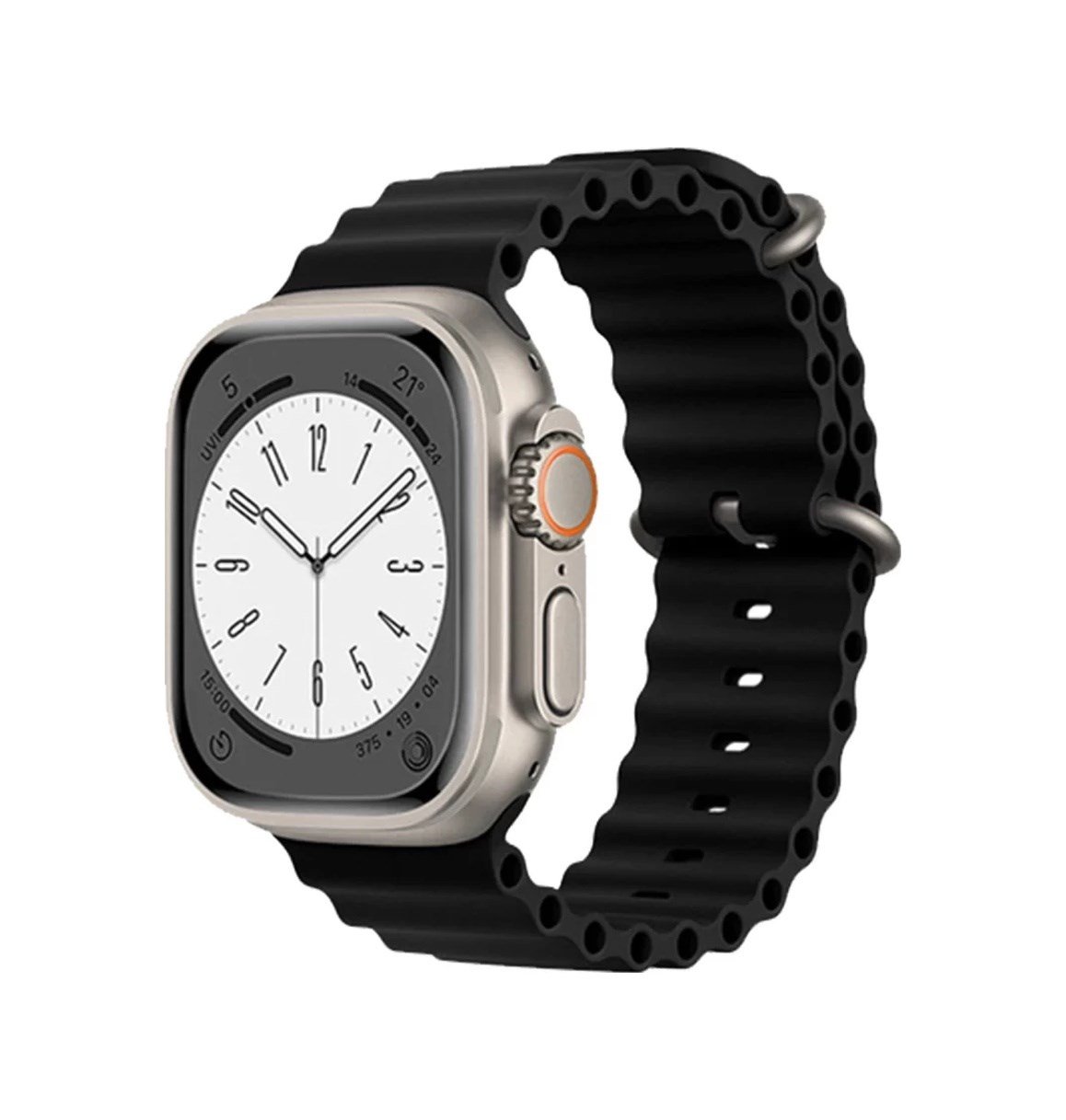 Apple Watch 38mm Uyumlu Ocean Kordon - Siyah Diğer