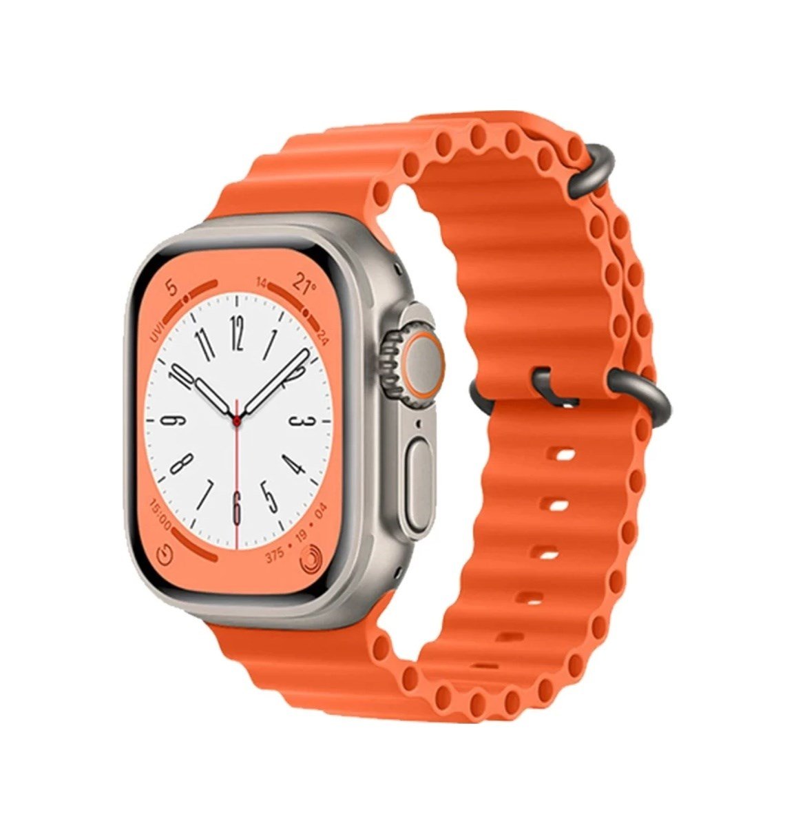 Apple Watch 38mm Uyumlu Ocean Kordon - Turuncu Diğer