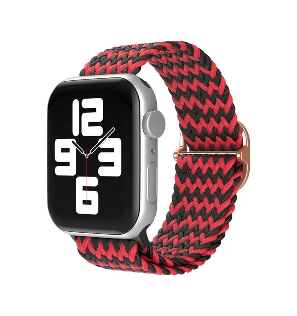 Apple Watch 38mm Uyumlu Star Kordon - Zigzag Kırmızı-siyah -
