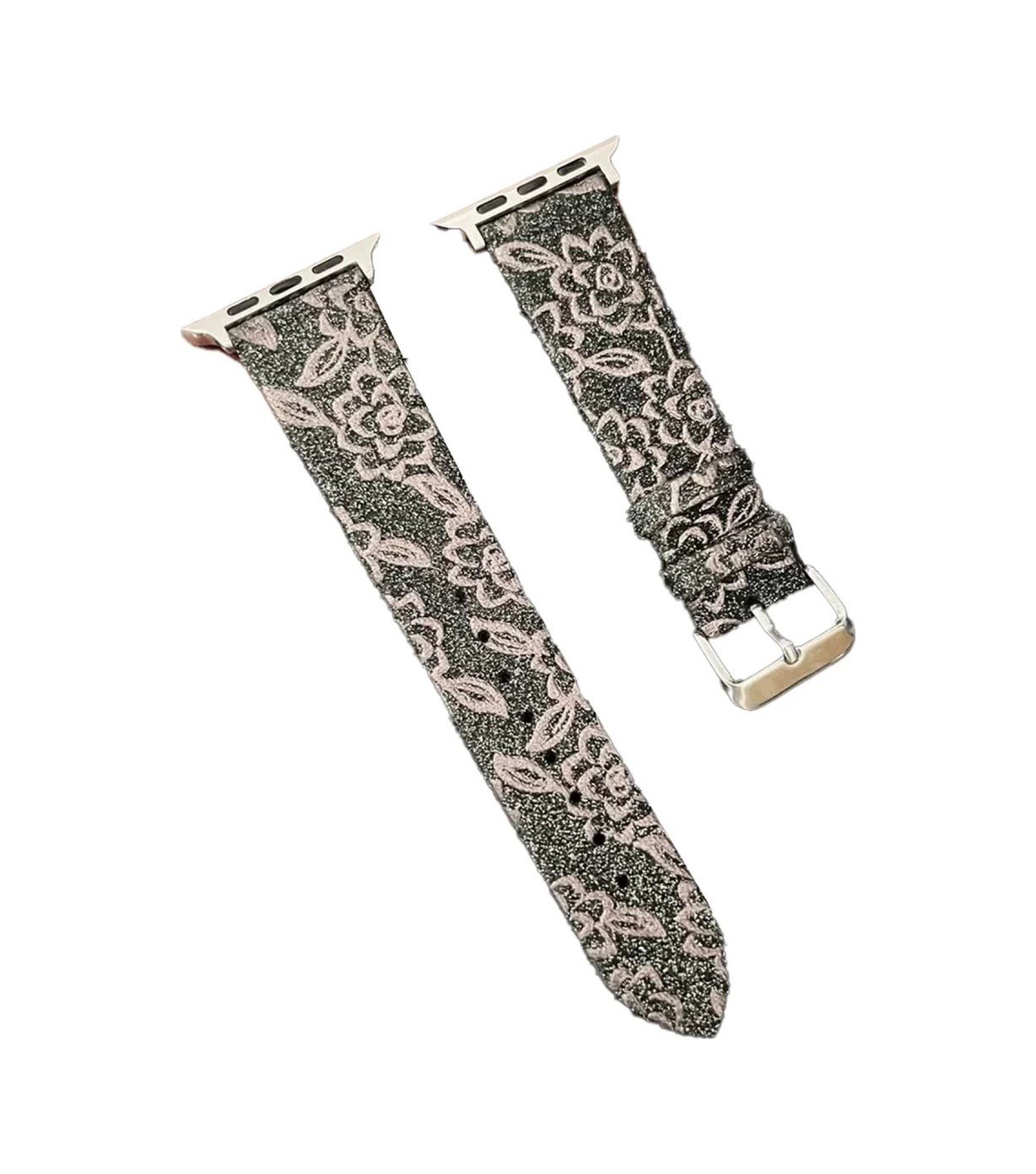 Apple Watch 42mm Uyumlu Creeper Desenli Kordon - Kahverengi -