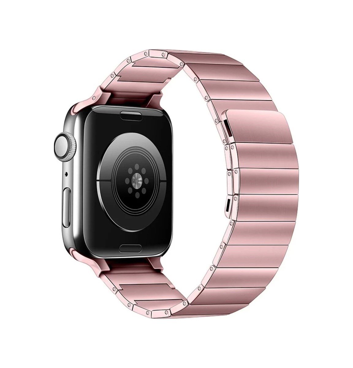 Apple Watch 42mm Uyumlu Kr404 Huks Kordon - Rose Gold -