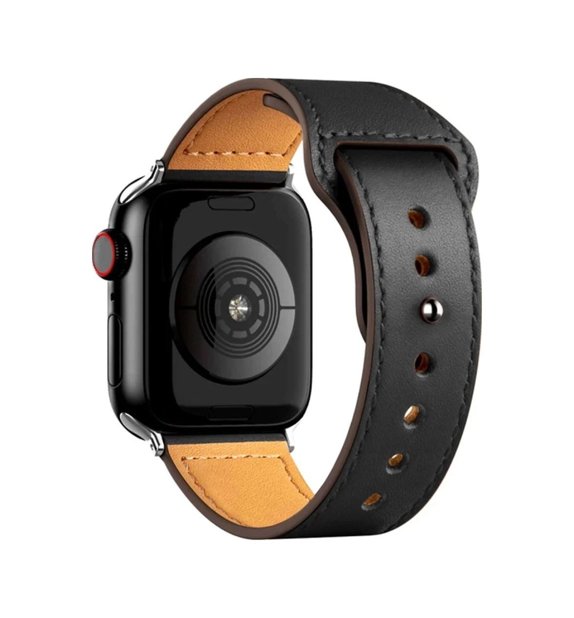 Apple Watch 42mm Uyumlu Kr415 Luaz Deri Kordon - Siyah Diğer