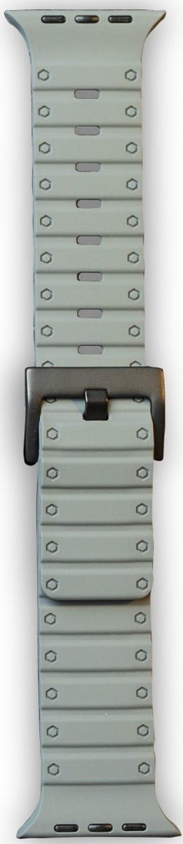 Apple Watch 42mm Uyumlu Magnus Mıknatıslı Silikon Kordon - Gri Diğer