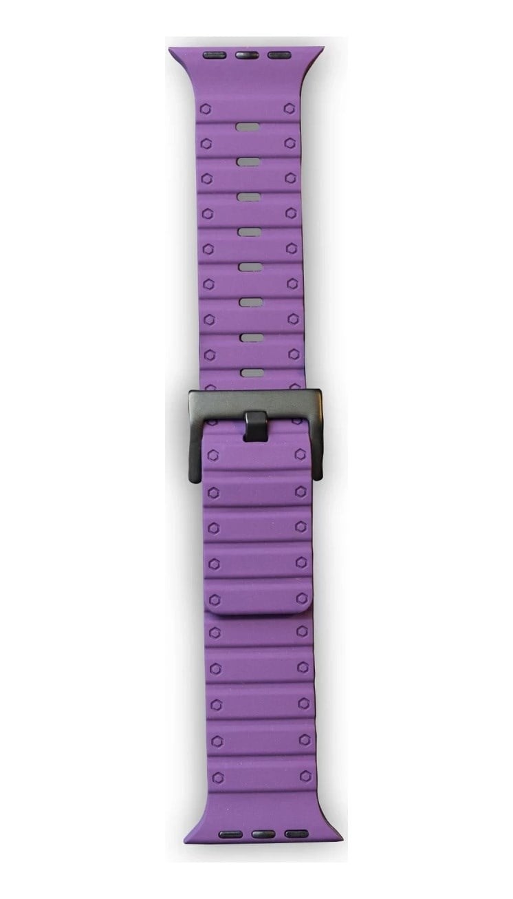 Apple Watch 42mm Uyumlu Magnus Mıknatıslı Silikon Kordon - Mor Diğer