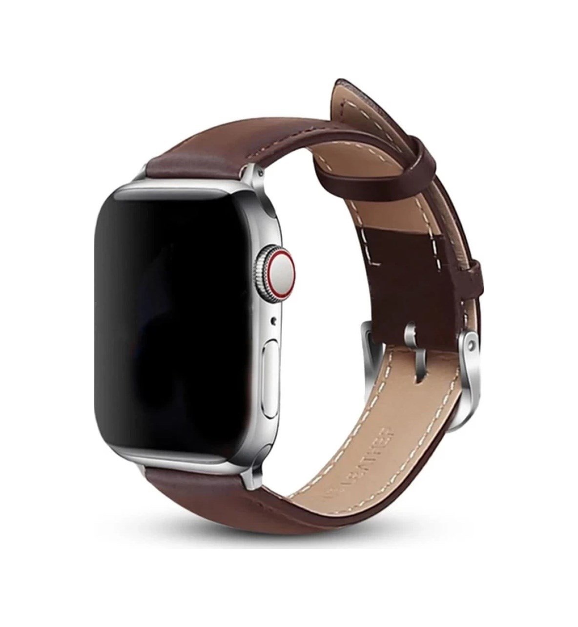 Apple Watch 42mm Uyumlu Nl26 Deri Kordon - Kahverengi -