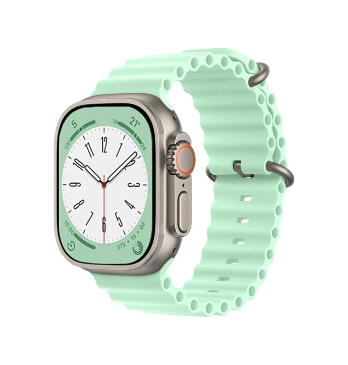 Apple Watch 42mm Uyumlu Ocean Kordon - Açık Yeşil -