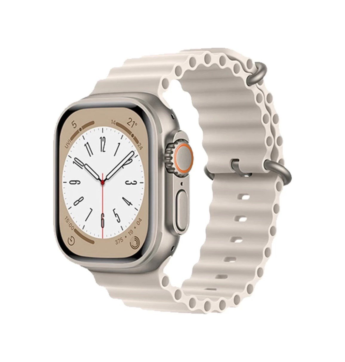 Apple Watch 42mm Uyumlu Ocean Kordon - Krem -