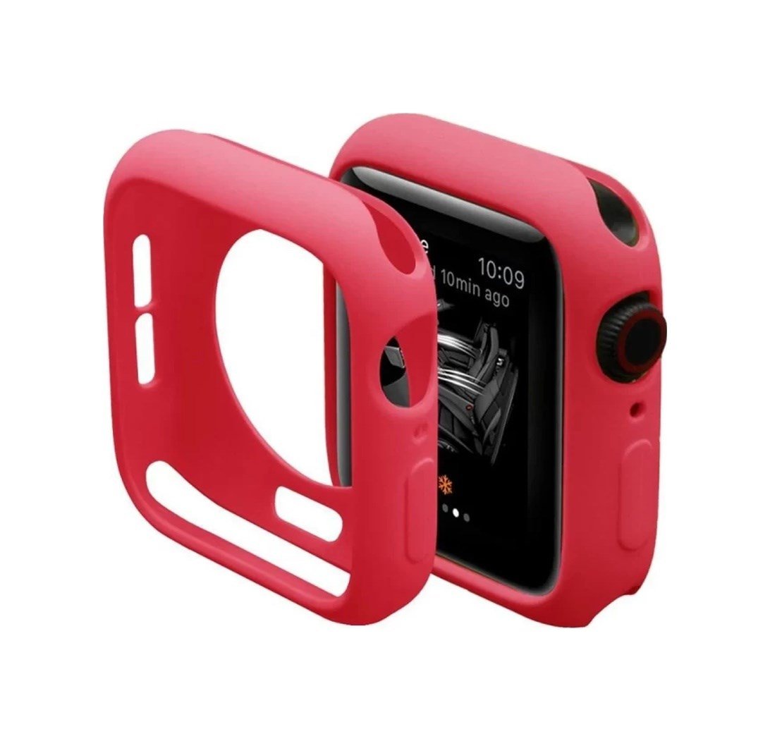 Apple Watch 42mm Uyumlu Silikon Alt Kasa - Kırmızı Diğer