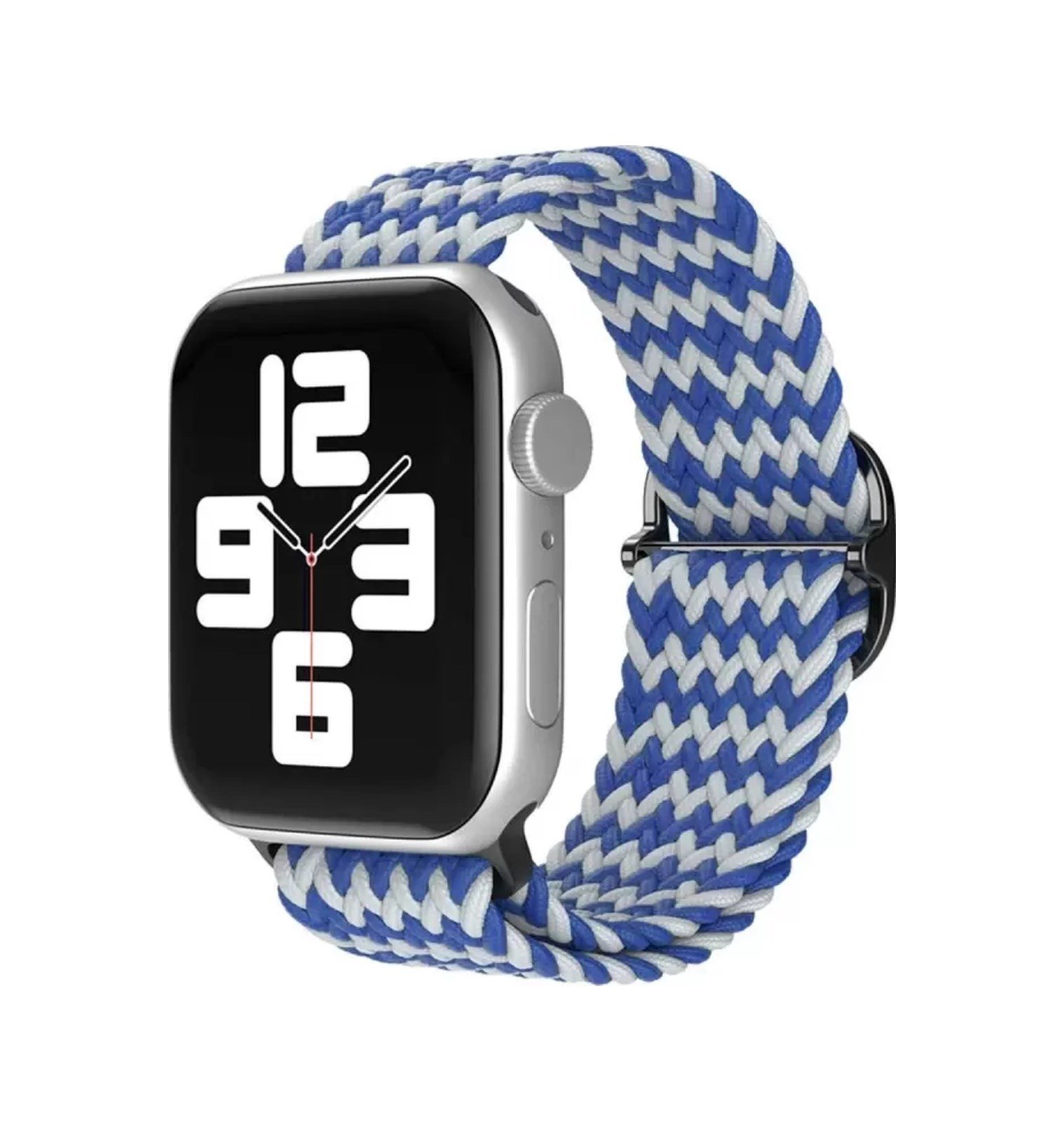 Apple Watch 42mm Uyumlu Star Kordon - Zigzag Beyaz-mavi -