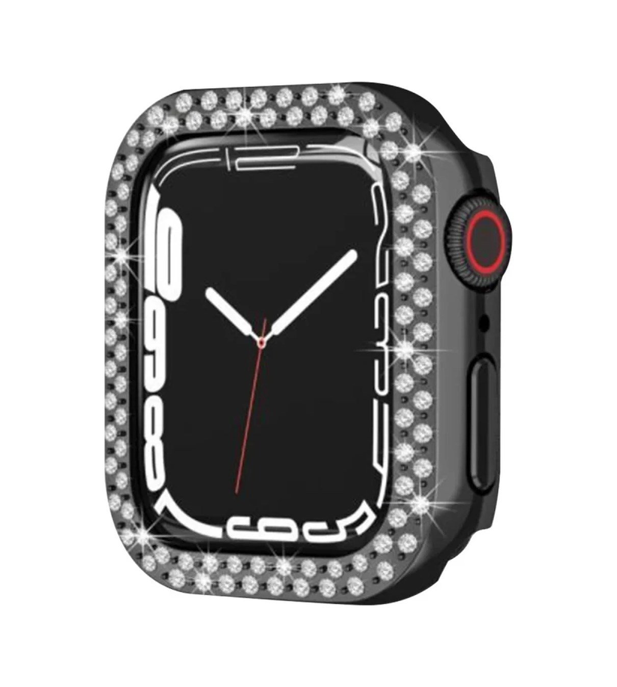 Apple Watch 42mm Uyumlu Taşlı Kasa - Siyah Diğer