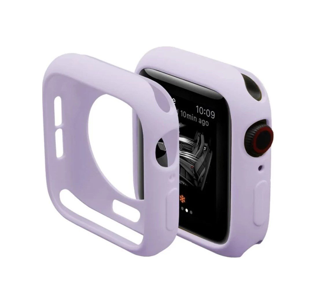Apple Watch 44mm Uyumlu Silikon Alt Kasa - Lila Diğer
