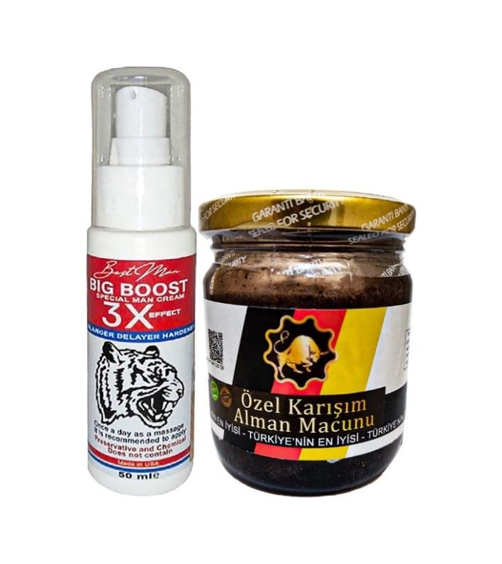 Bigboost Erkek Uzun-kalın-sert- Bakım Kremi 50 Ml + 240gr Alamn Macunu