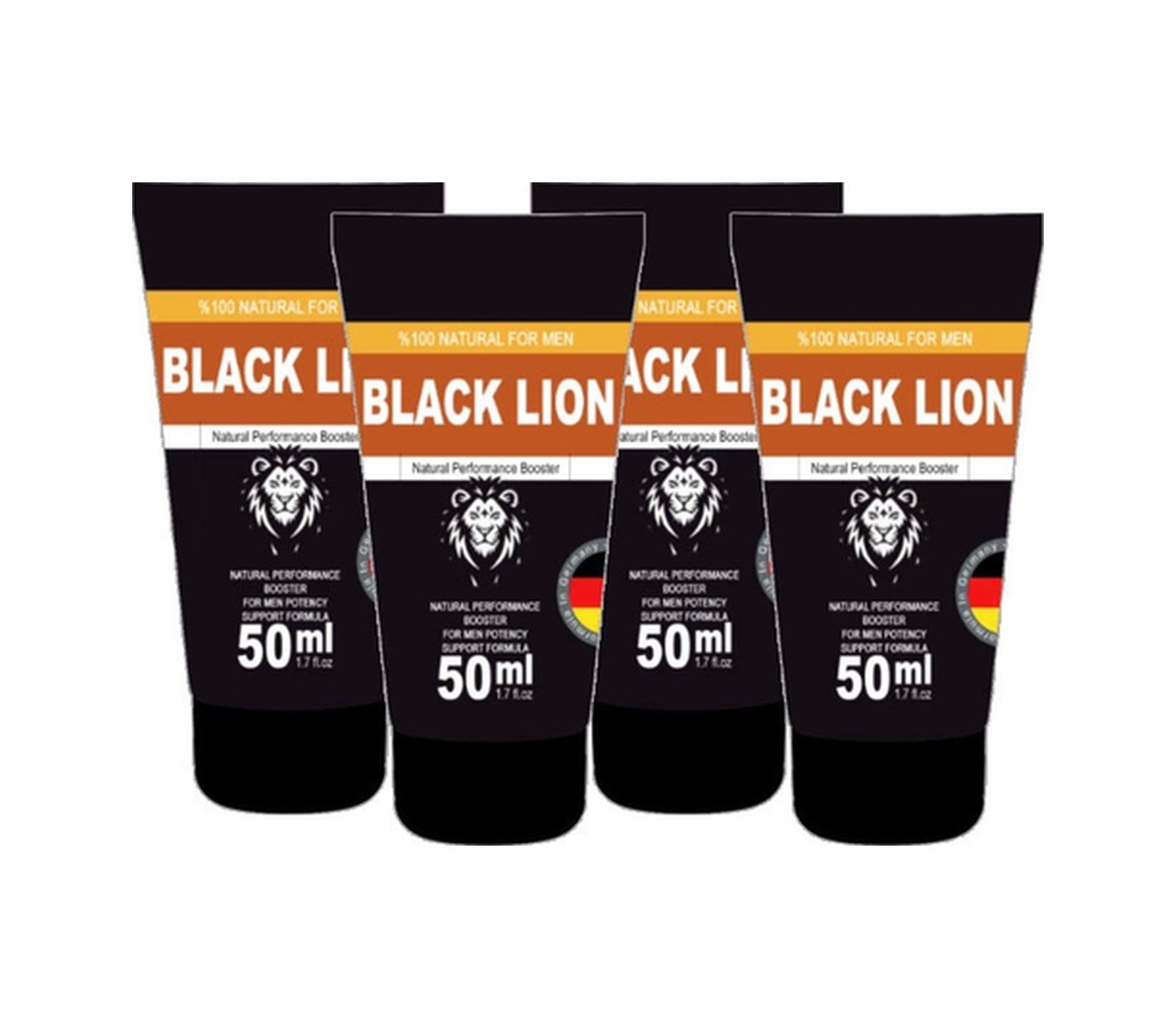 Black Lion 4 Tane X 50 Ml Men Booster Krem Erkeklere Özel Anlar İçin Hareketlendirici Krem