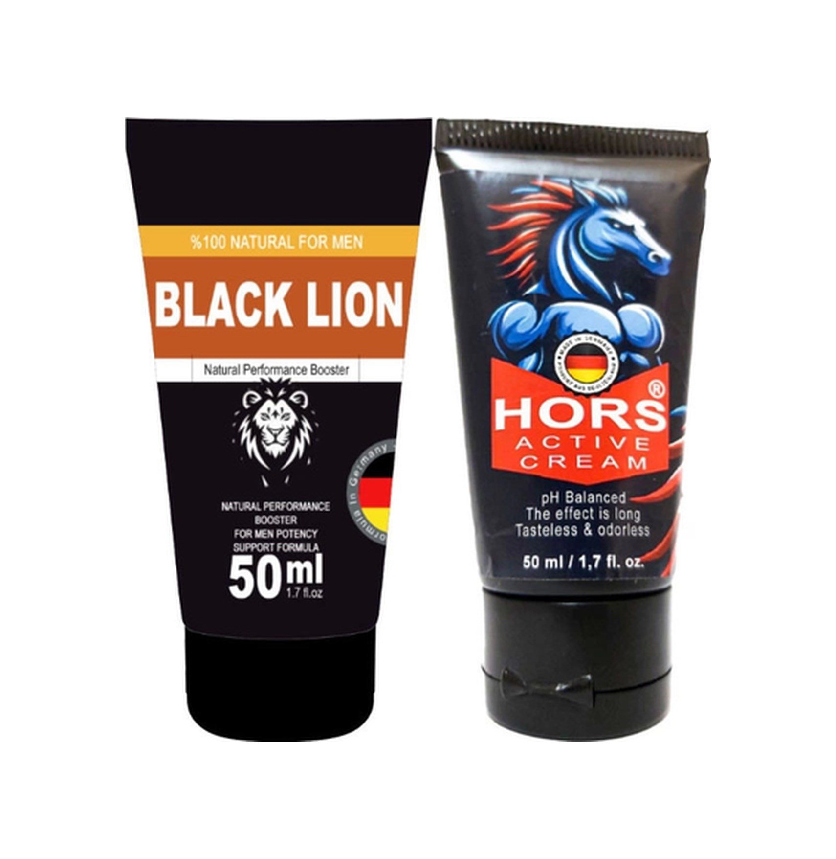 Black Lion Booster 50 Ml + Hors Active Cream 50 Ml / Erkeklere Özel Katılaştırıcı Krem Seti