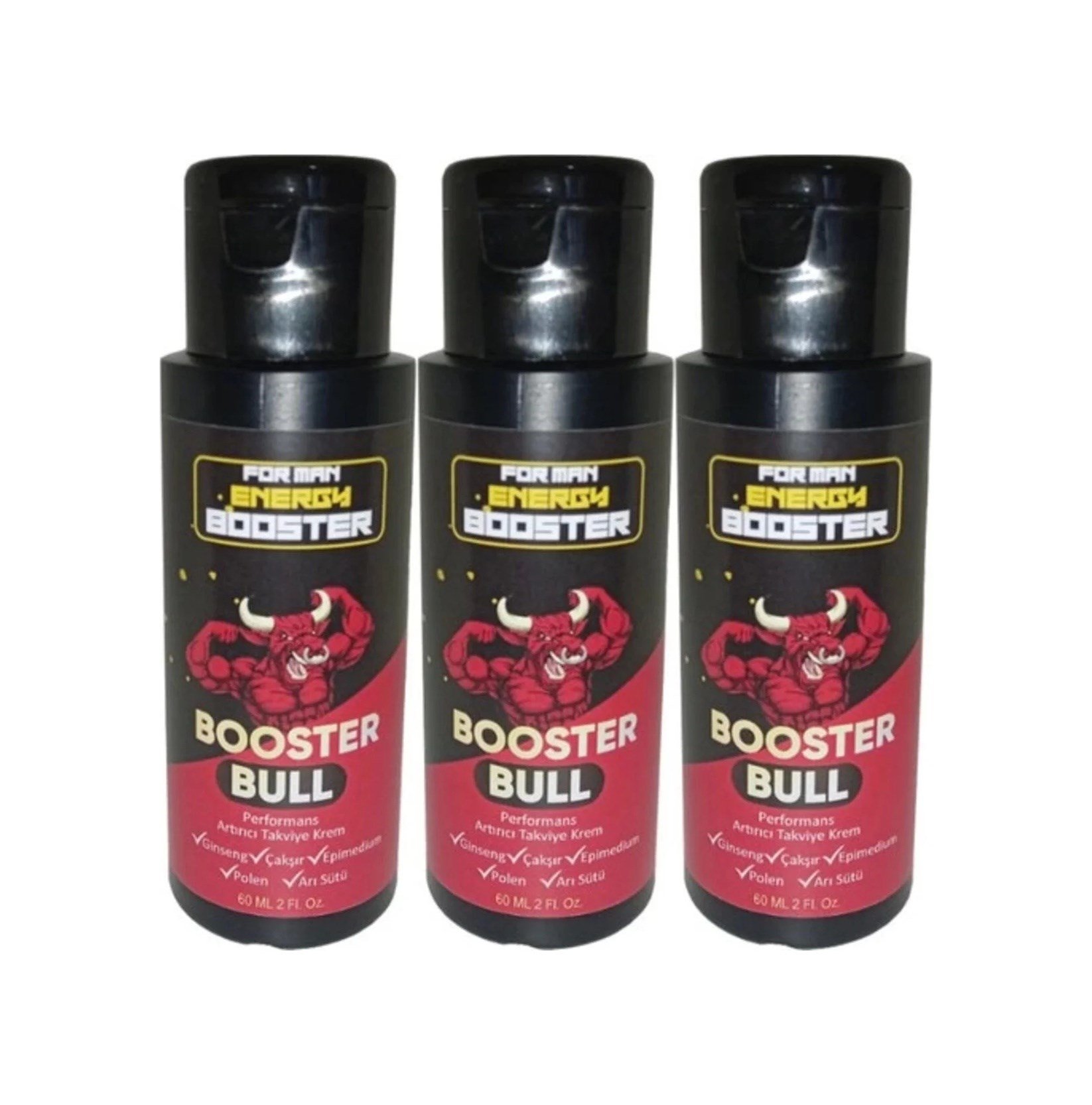 Booster Bull 3 Adet Erkeklere Özel Kremi 60 Ml - 3 Adet 60 Ml