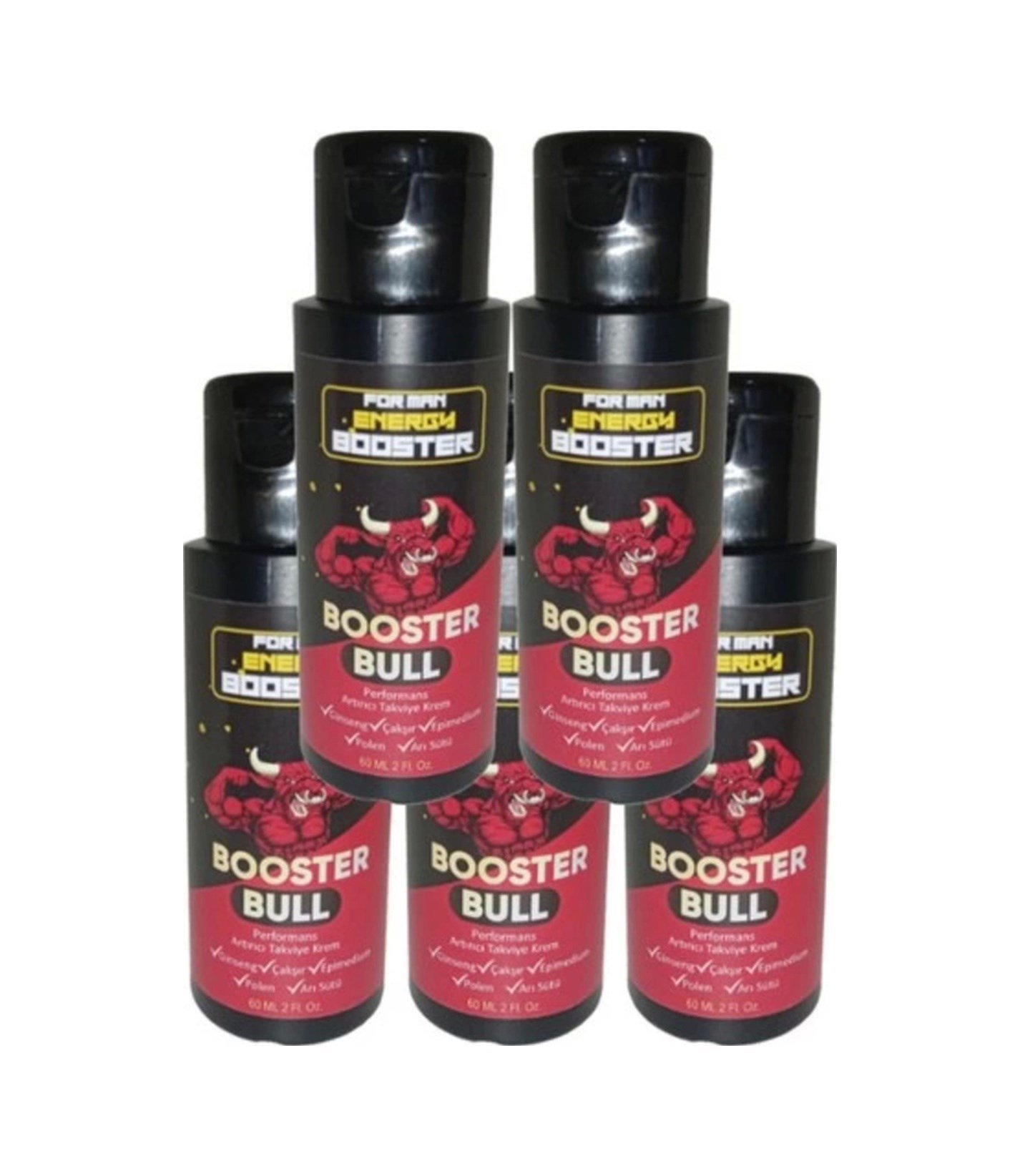 Booster Bull 5'li Paket Erkeklere Özel Krem 60 Ml - 5 Adet 60 Ml