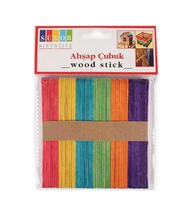 Bs69 Ahşap Çubuk Küçük Renkli 1 Adet