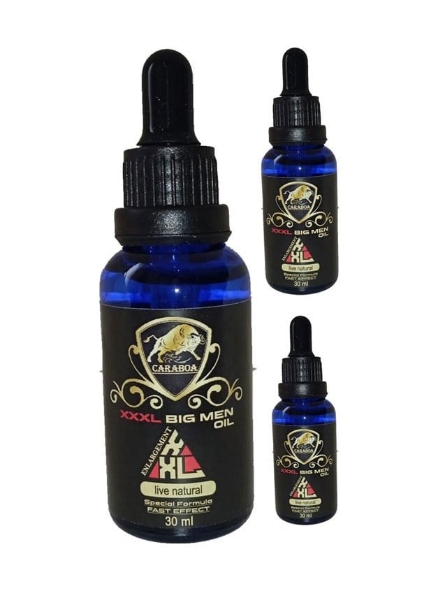 Caraboa Enlargementoil For Men 3 Adet 60 Ml Erkekler Için Büyütücükalınlaştırıcı Yağ 30 Ml