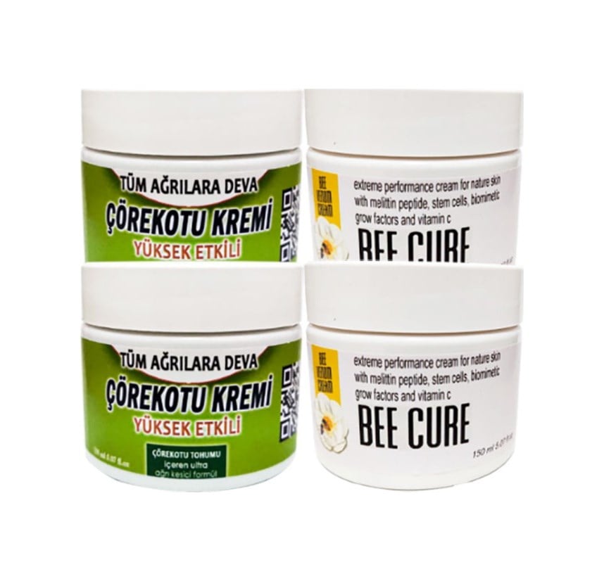 Çörek Otu Kremi 2 Adet 100 Ml Kremi + 2 Adet Bee Cure Krem 150 Ml Kremi