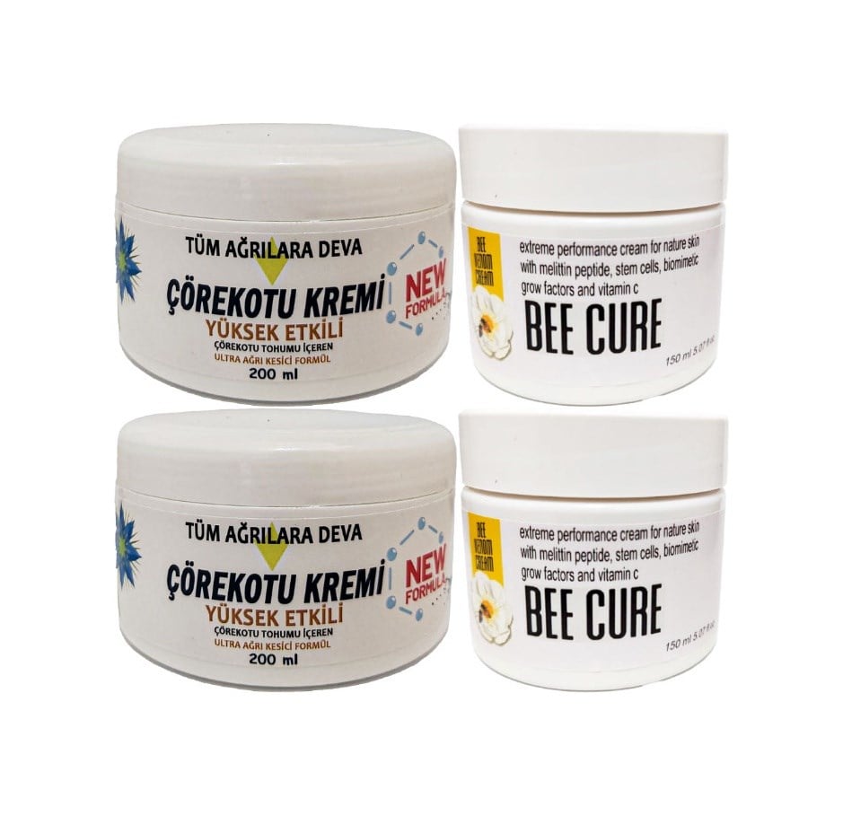 Çörek Otu Kremi White Box 2 Adet 200 Ml + 2 Adet Beecure Krem 150 Ml / Teskin Krem Seti