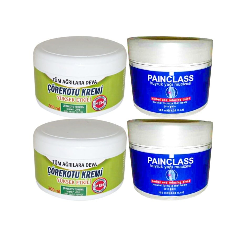 Çörekotu Çörek Otu Kremi Green Box 2 Adet 200 Ml + 2 Adet Painclass Kuyruk Yağı Kremi 100 Ml / Seti