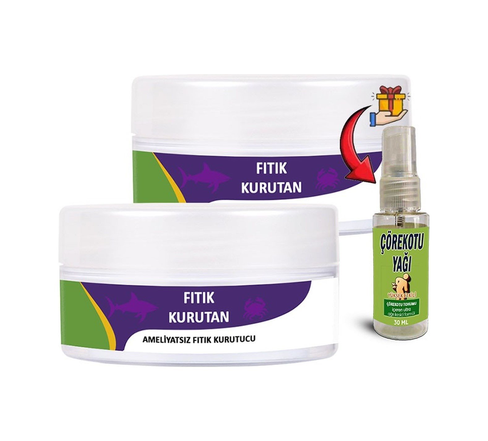 Fıtıkkurutan 2 Tane 50 Ml Krem + Çörek Otu Yağı