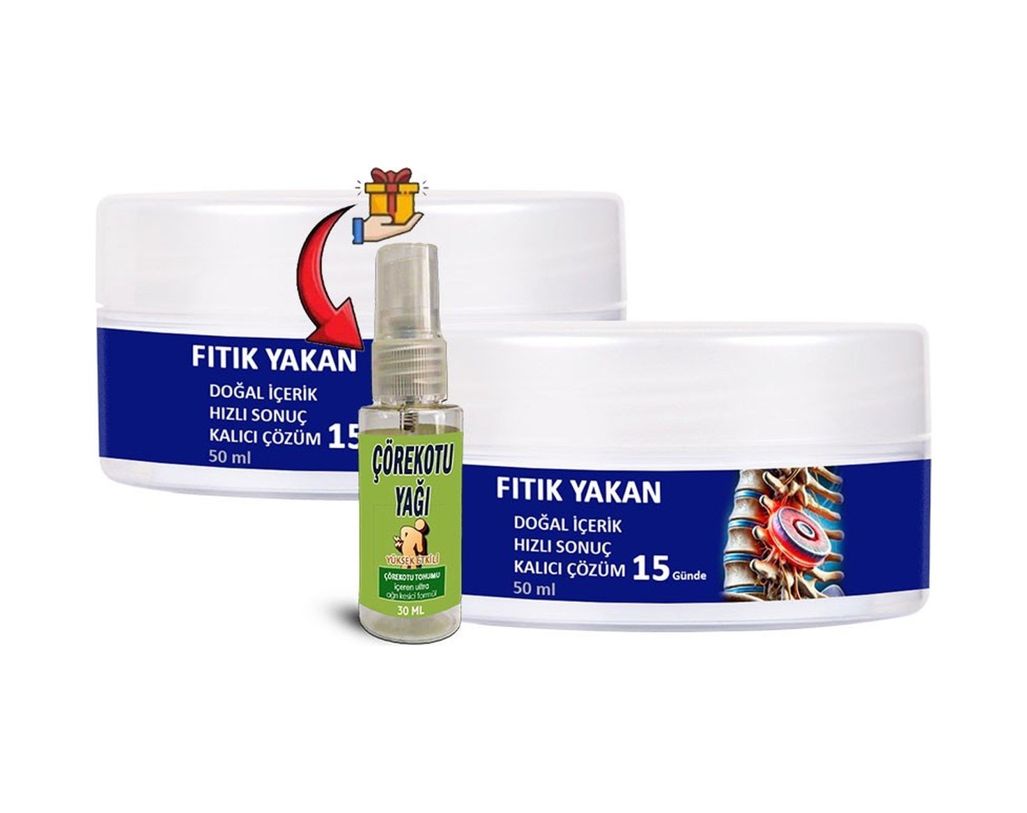 Fıtıkyakan 2 Tane 50 Ml Krem + Çörek Otu Yağı