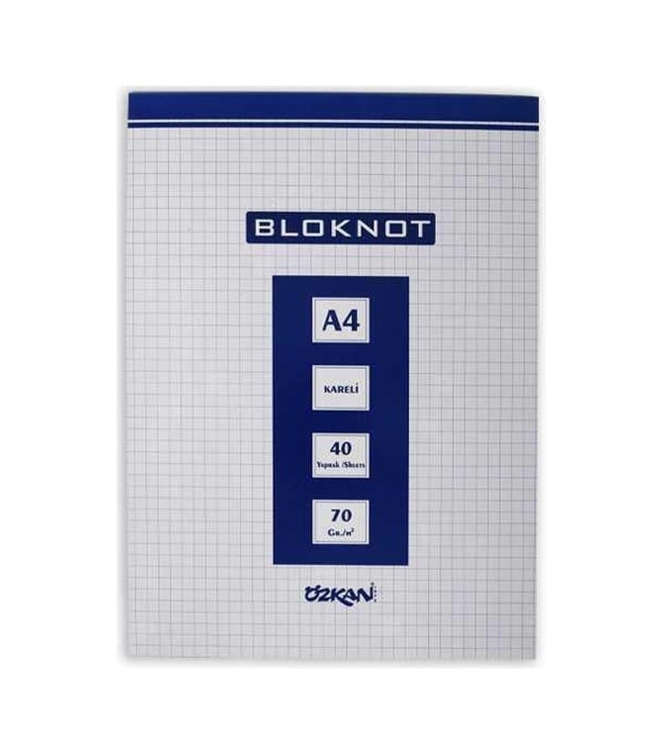 G0385 A4 40 Yaprak Masa Bloknot Kareli 1 Adet