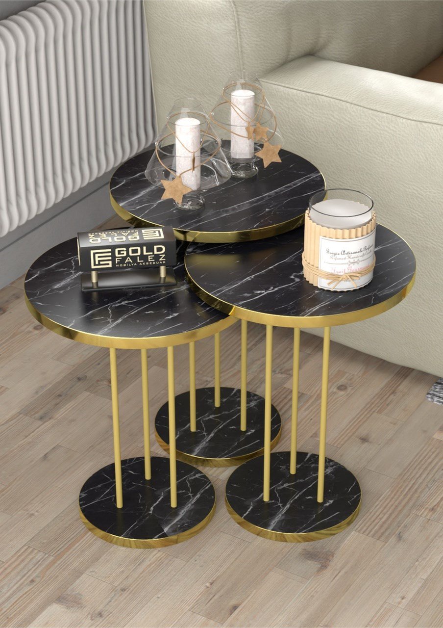 Gold Terra Zigon Bendir Siyah 3'lü Çok Renkli