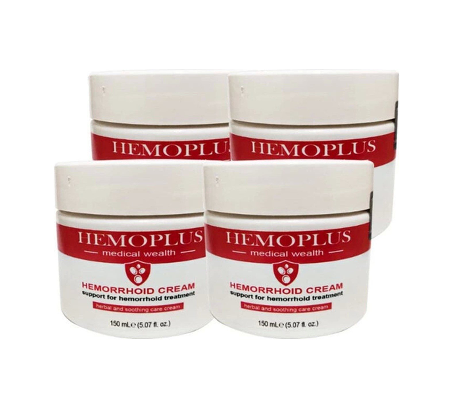 Hemoplus Büyük Boy Bakım Kremi 4 Adet 150 Ml