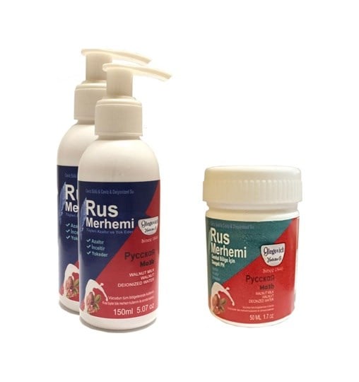 Hintohu Tüy Dökücü Azaltıcı Rus Merhemi 150 Ml 2 Adet + Genital Bölge Merhemi 50 Ml 1 Adet