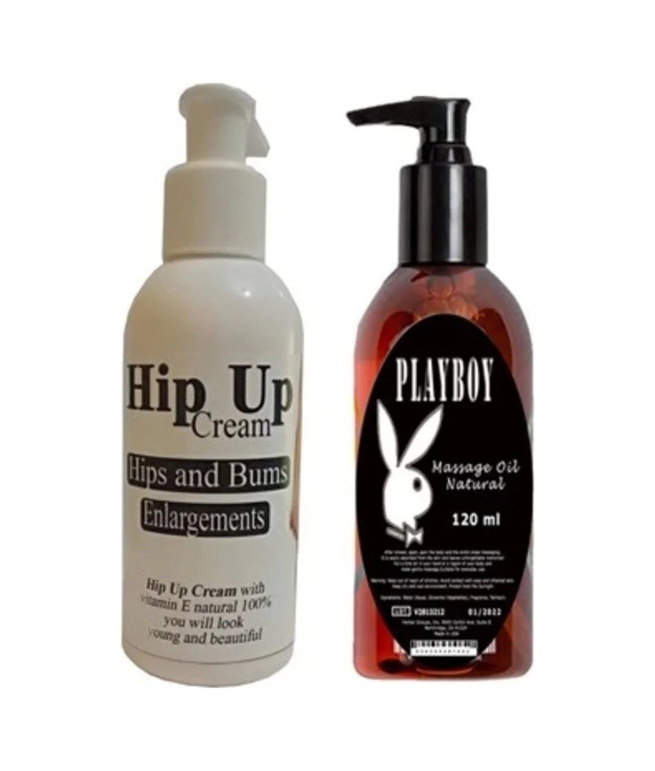 Hipup Hip Cream Kalça Vücut Kremi 120 Ml+playboy Masaj Yağı 120 Ml