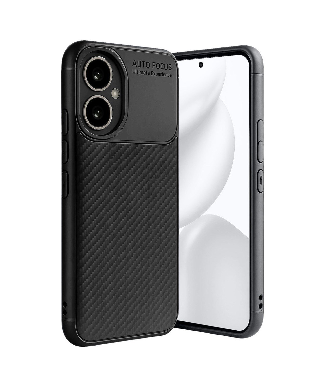 Honor 400 Uyumlu Kılıf Auto Focus Karbon Kapak - Siyah Belirtilmemiş