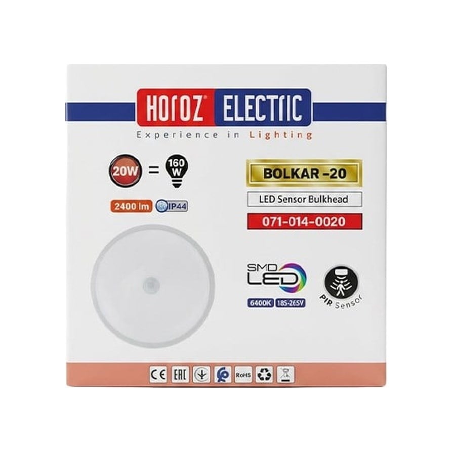 Horoz 20w Sensorlu Beyaz S/u Led Armatur 1 Adet