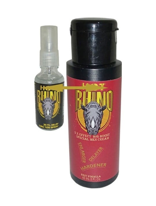 Hot Rhino 3xeffect Boostenlargetime Kremi + Rhino Uzun Süreyi Deneyimleme Spreyi