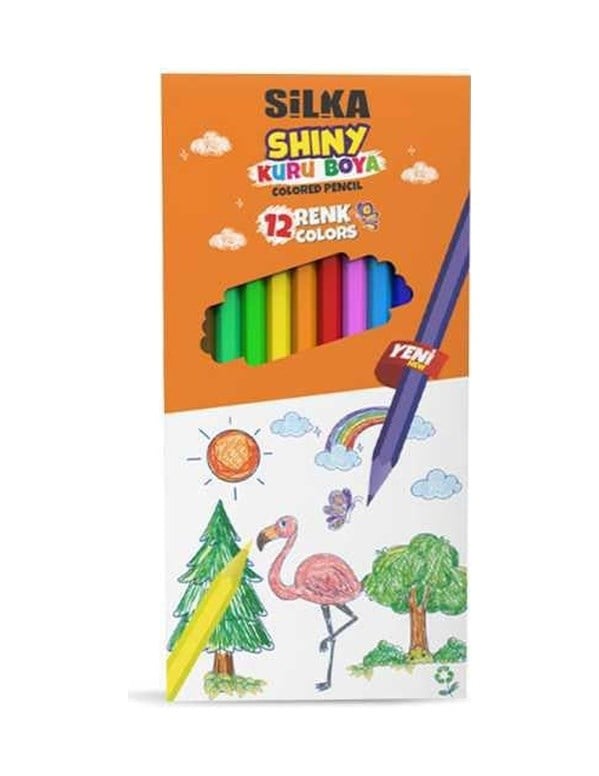 Hs12 12li Shiny Kuru Boya Çok Renkli