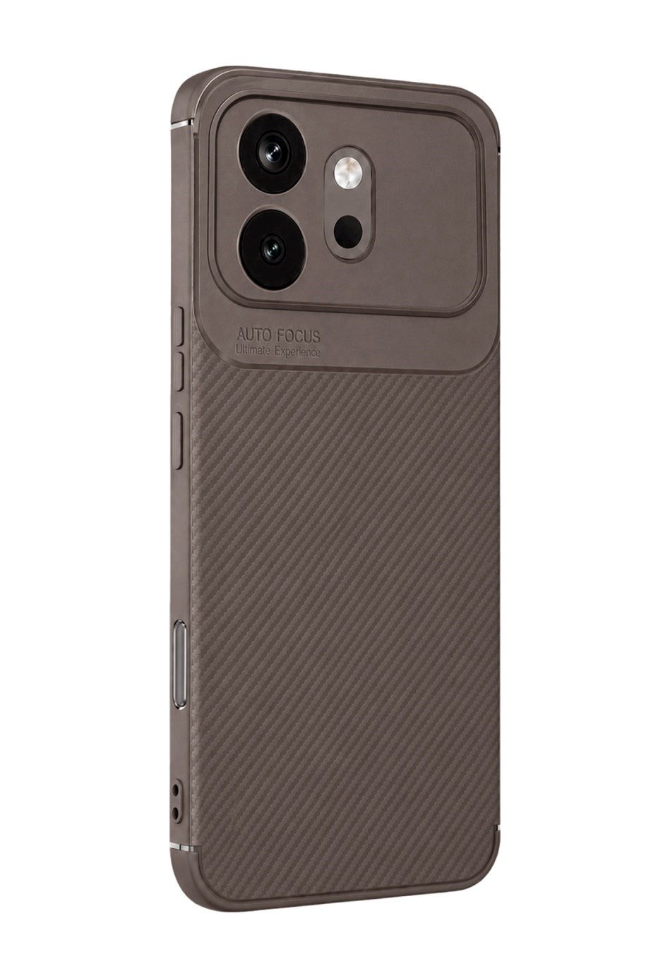 Huawei Honor 600 Uyumlu Auto Focus Karbon Kapak - Gri Belirtilmemiş