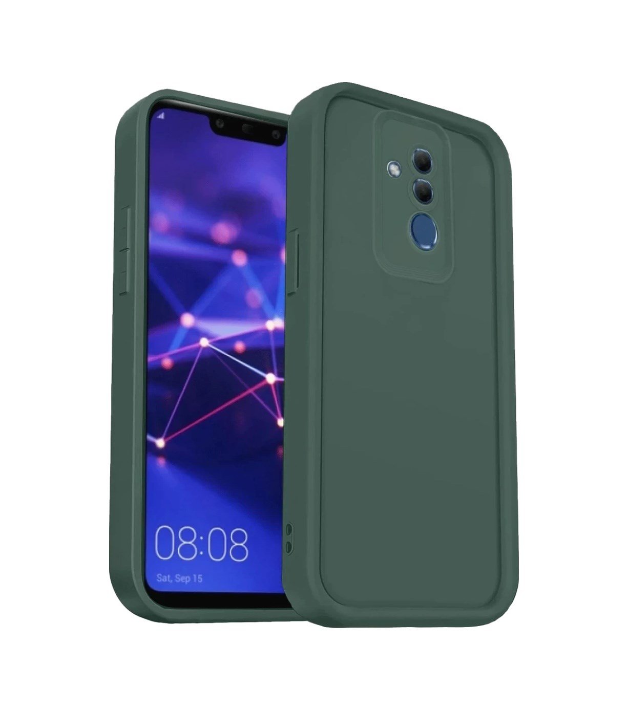 Huawei Mate 20 Lite Uyumlu Kılıf Viera Silikon - Koyu Yeşil Belirtilmemiş
