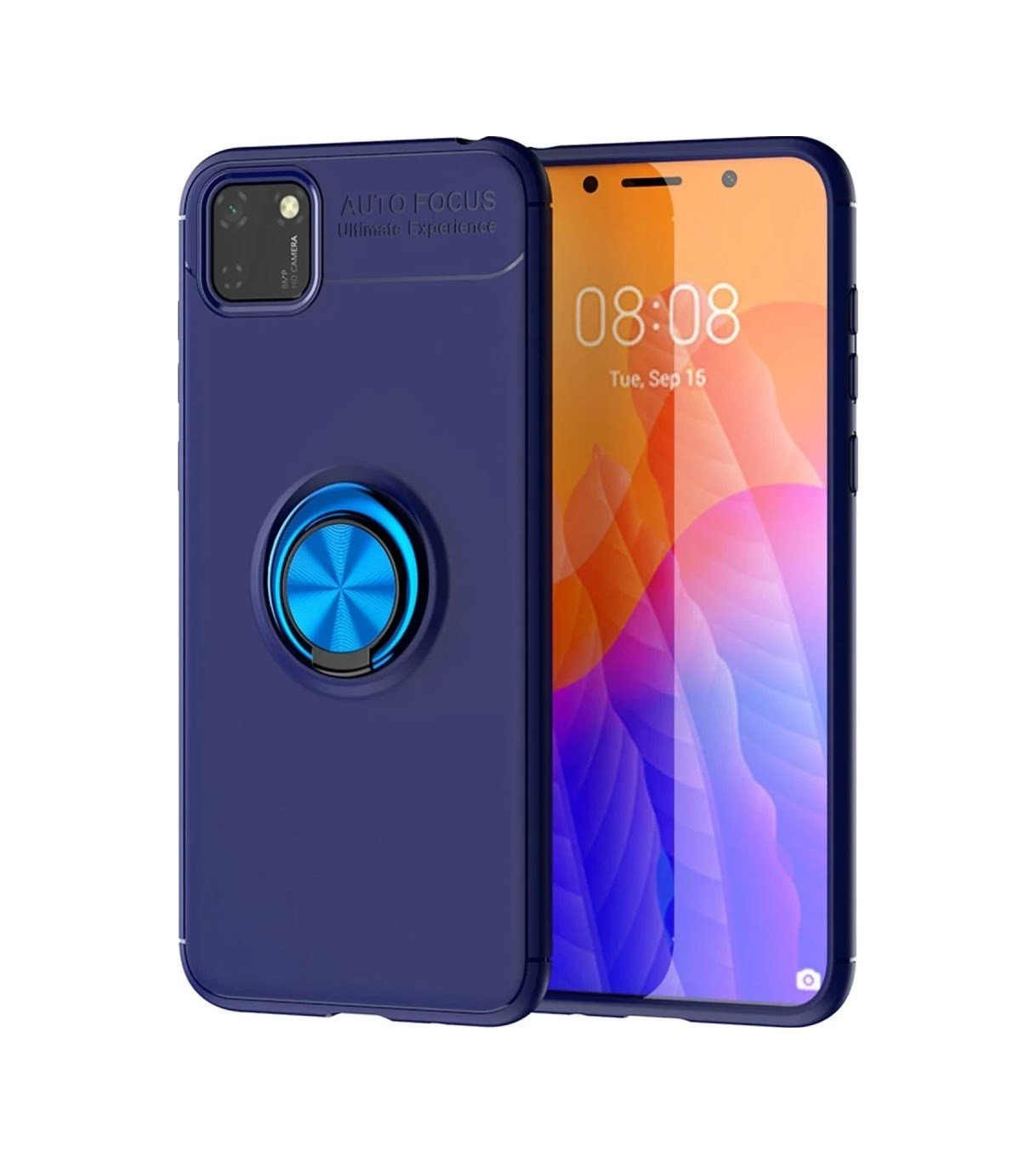 Huawei Y5p Uyumlu Kılıf Range Yüzüklü Silikon - Mavi Belirtilmemiş